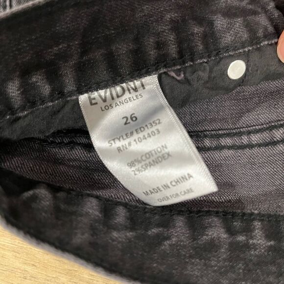 EVIDNT x ANTHROPOLOGIE Raw Hem Black Denim ankle jeans - Picture 5 of 5